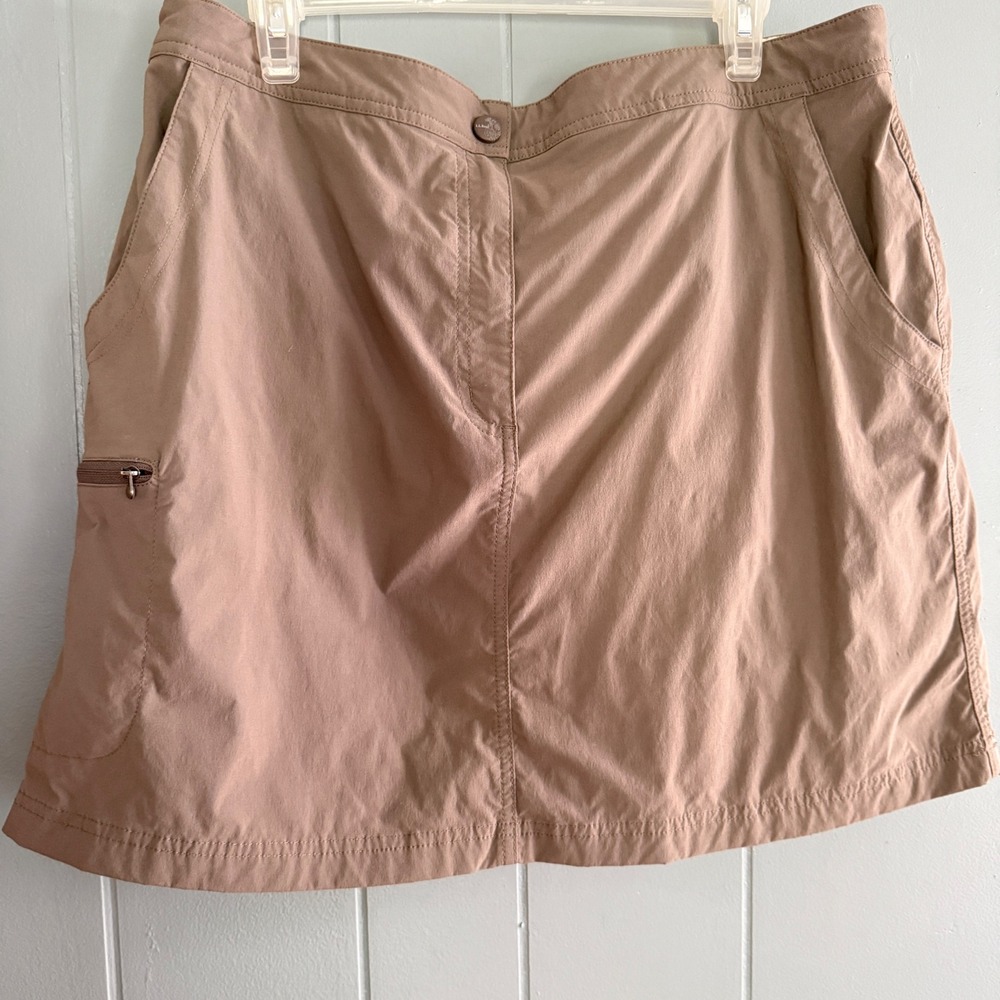 LL Bean Vista Camp Skort Skirt 18 Khaki Hiking Trail Active Plus Size Granola‎